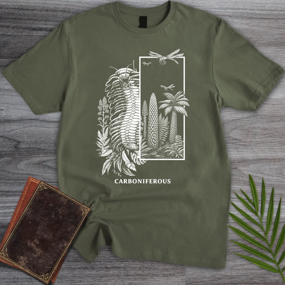 T-Shirt Military Green / S Carboniferous Prehistoric Goth T-Shirt
