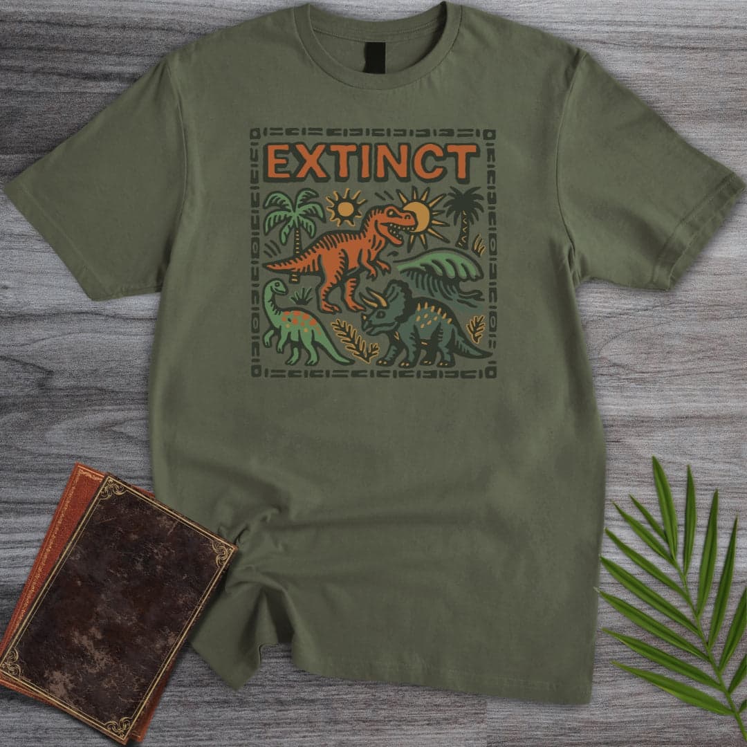 T-Shirt Military Green / S Cretaceous Extinct Nature T-Shirt