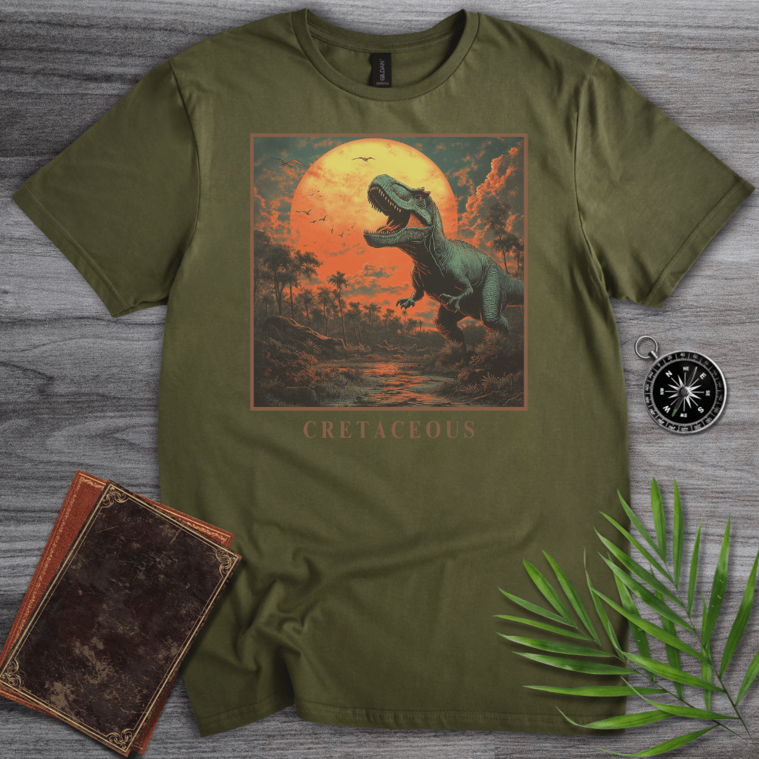 T-Shirt Military Green / S Cretaceous T-REX Graphic T-Shirt