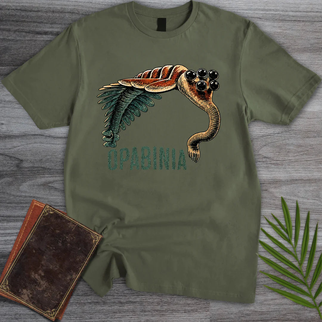 T-Shirt Military Green / S Curious Opabinia T-Shirt