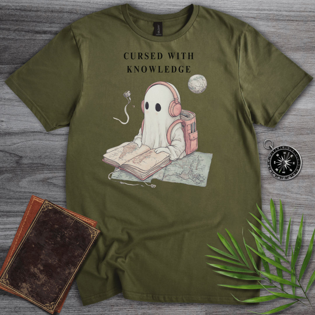 T-Shirt Military Green / S Cursed With Knowledge Graphic T-Shirt