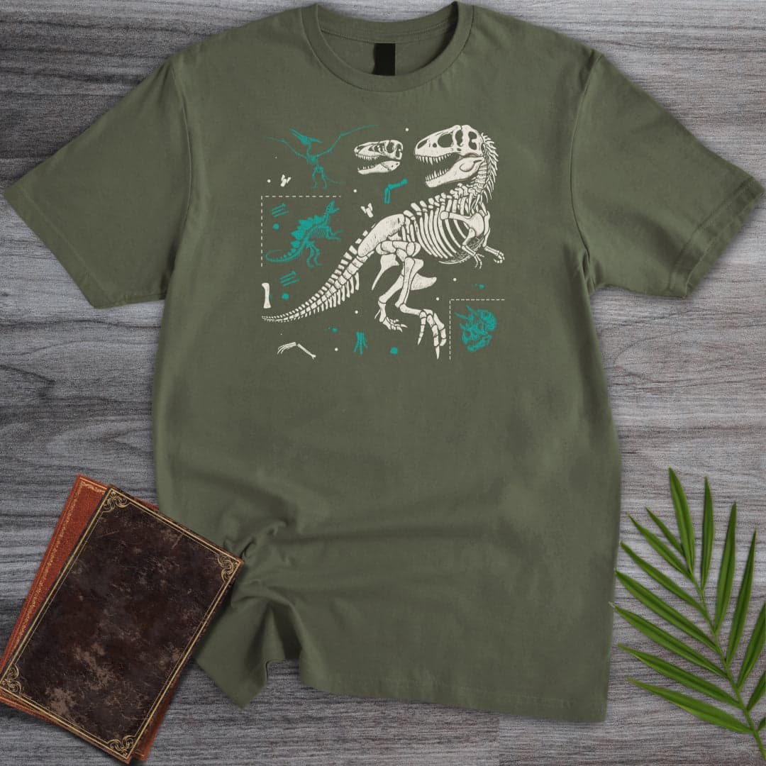 T-Shirt Military Green / S Cyber Fossil Remains T-Shirt