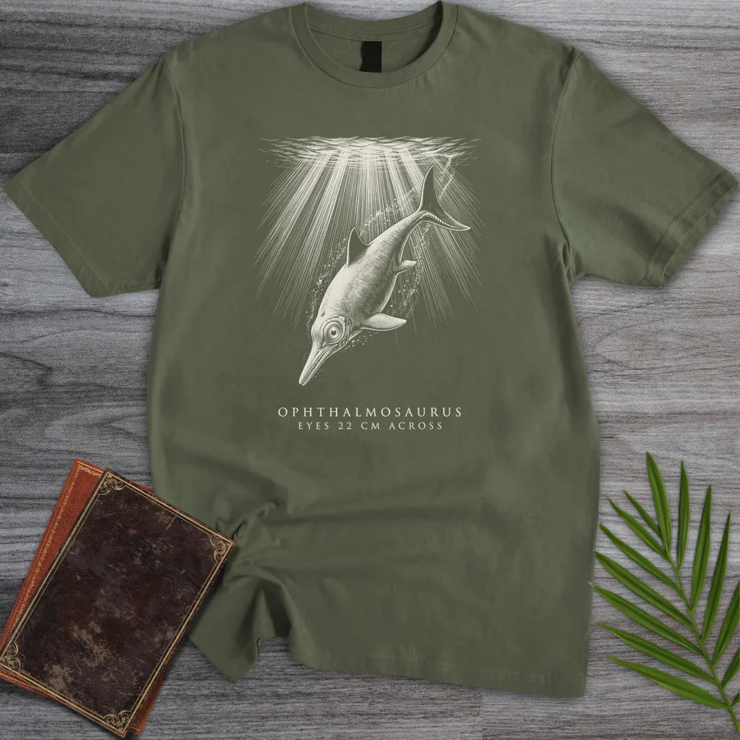 T-Shirt Military Green / S Deep Eye Ophthalmosaurus T-Shirt