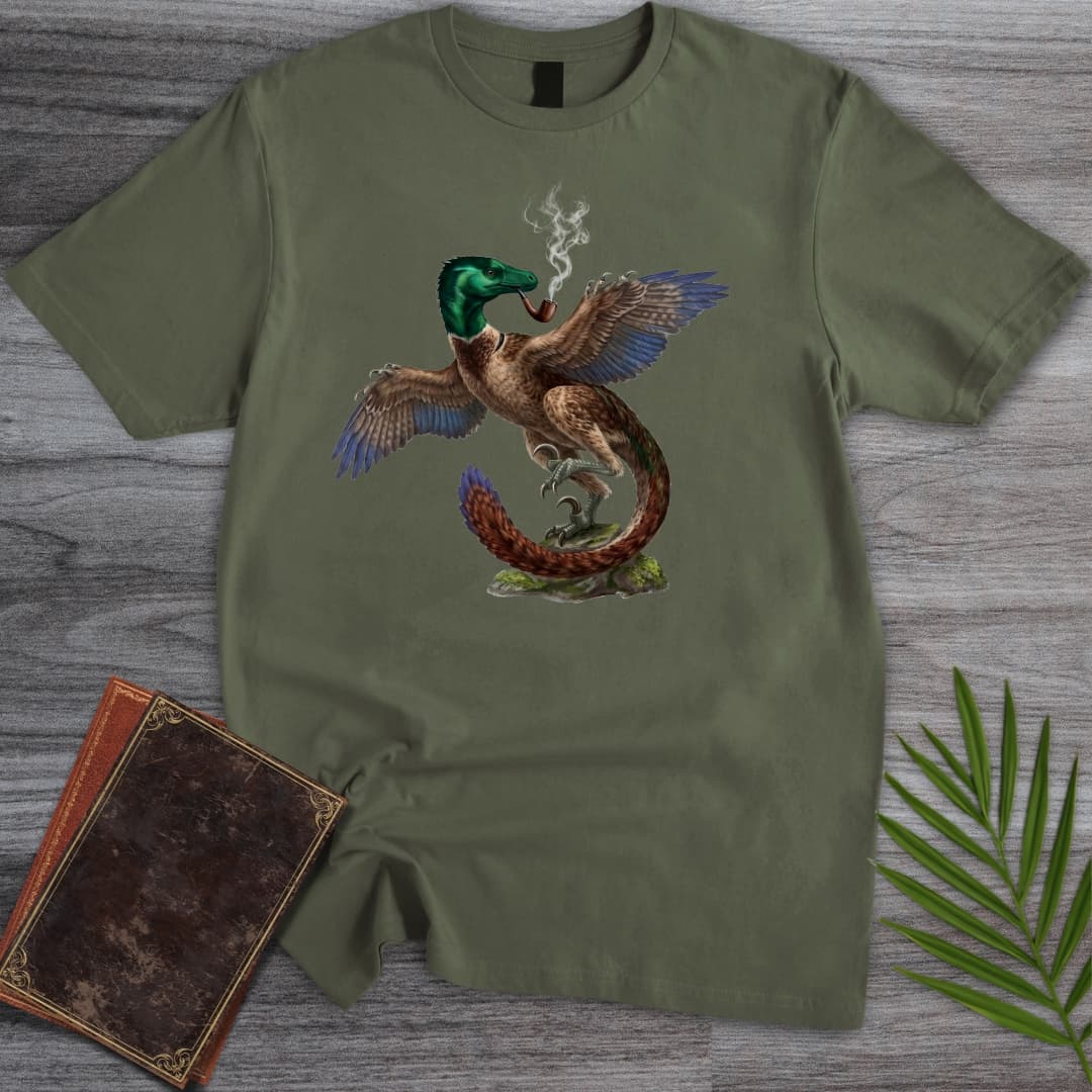 T-Shirt Military Green / S Deep in Thought Philosoraptor T-Shirt