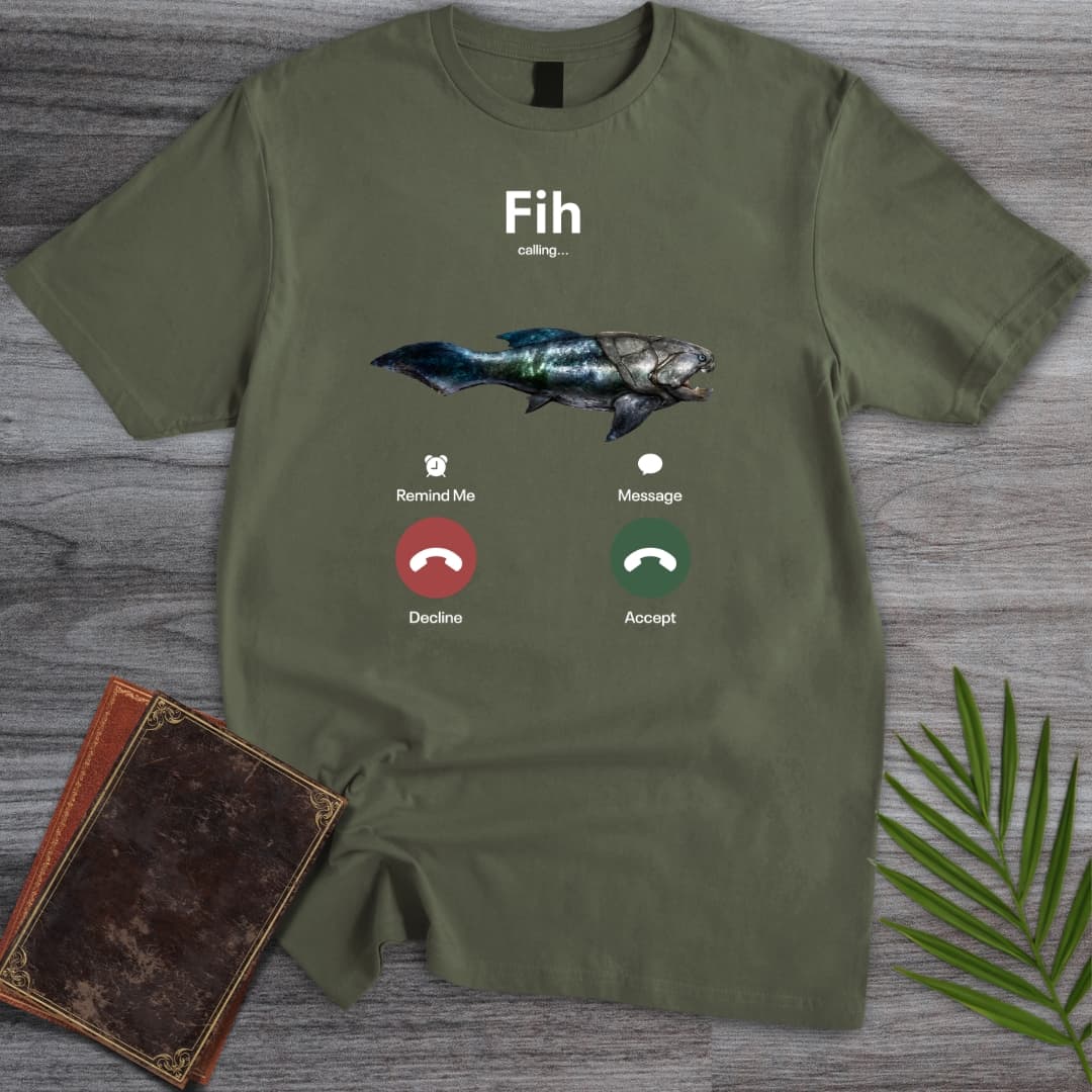 T-Shirt Military Green / S Devonian Fih is Calling T-Shirt