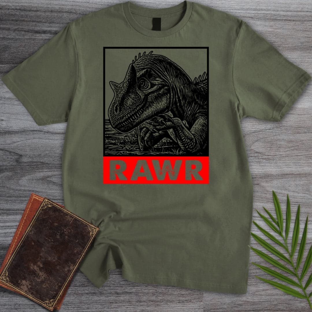 T-Shirt Military Green / S Dino Rawr T-Shirt
