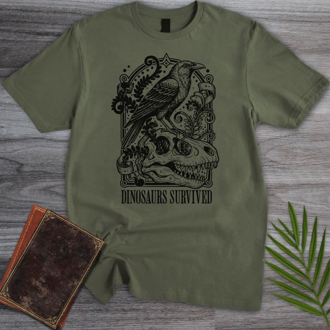 T-Shirt Military Green / S Dinosaurs Survived: Bird Evolution T-Shirt