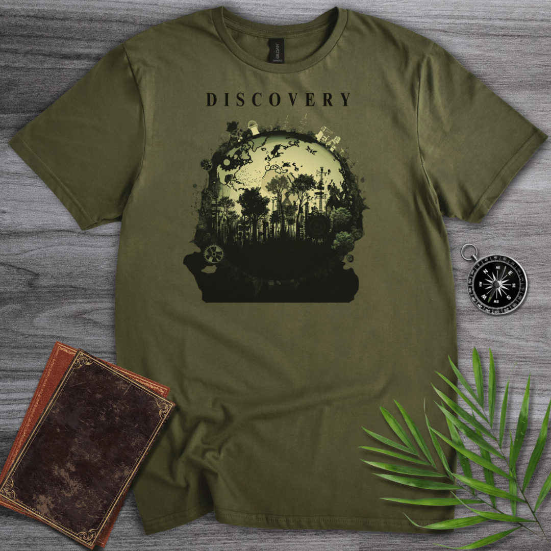 T-Shirt Military Green / S Discovery Earth Graphic T-Shirt