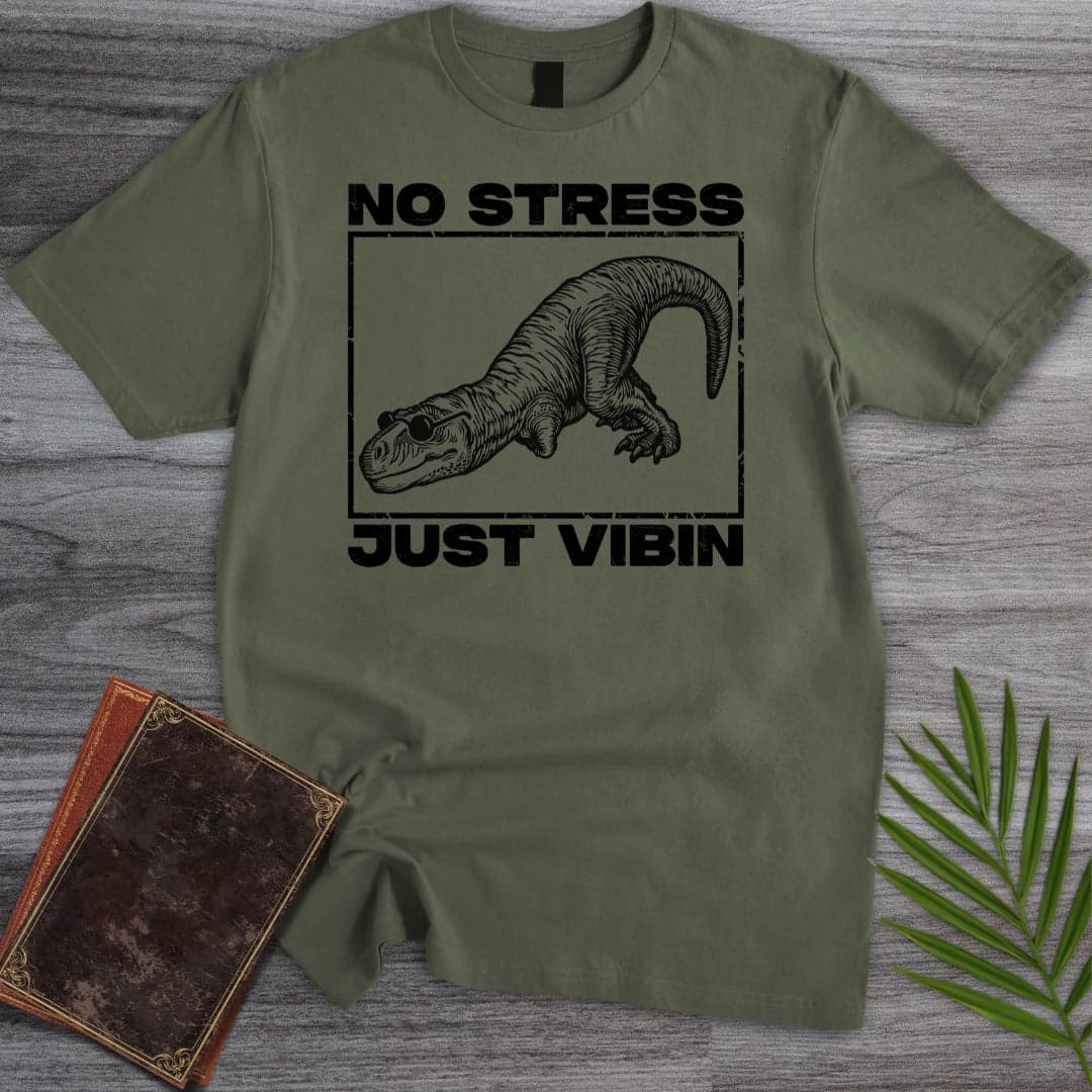 T-Shirt Military Green / S Distressed and No Stress T-Shirt
