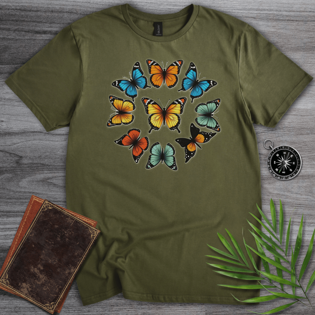 T-Shirt Military Green / S Entomology: Butterfly T-Shirt