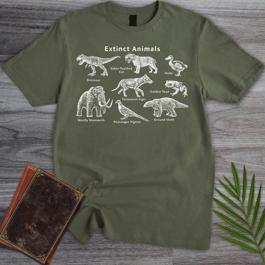 T-Shirt Military Green / S Extinct Animals T-Shirt
