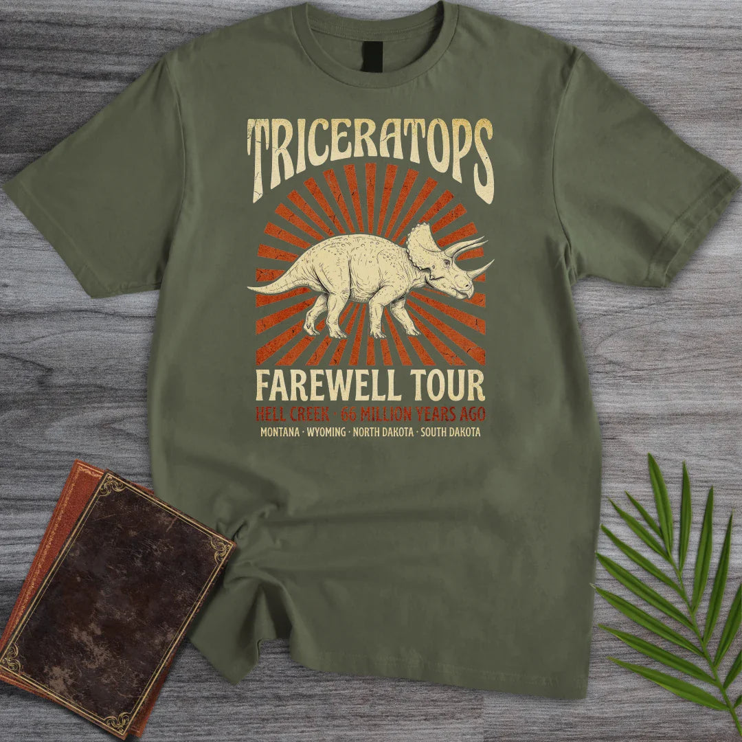 T-Shirt Military Green / S Farewell Tour Triceratops T-Shirt