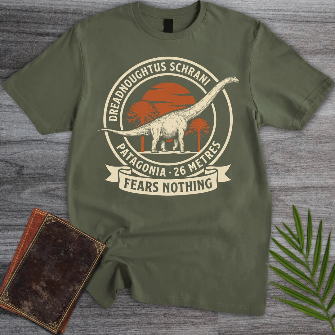 T-Shirt Military Green / S Fears Nothing Dreadnoughtus T-Shirt
