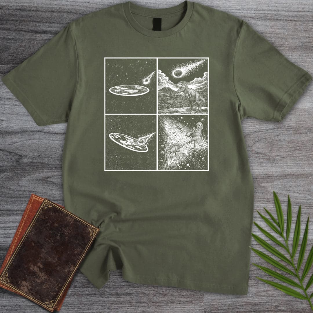 T-Shirt Military Green / S Flat Earth Extinction T-Shirt