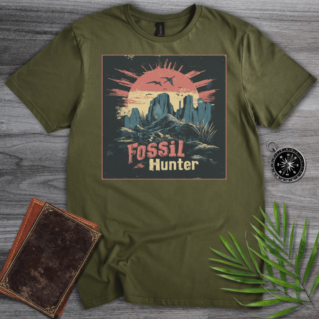 T-Shirt Military Green / S Fossil Hunter Paleontology Environment T-Shirt