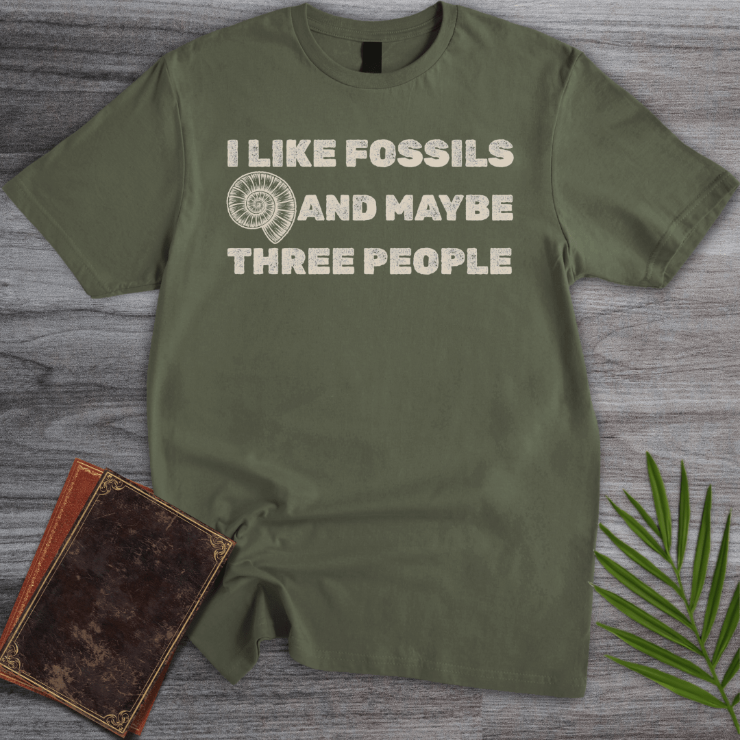 T-Shirt Military Green / S Fossils & Introverted T-Shirt