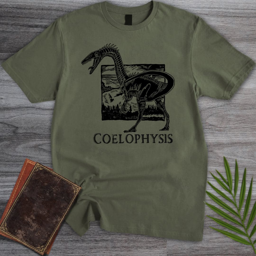T-Shirt Military Green / S Ghost Hollow Coelophysis T-Shirt (dunyaatay)
