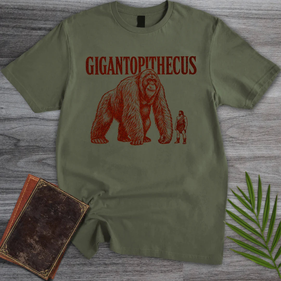 T-Shirt Military Green / S Gigantopithecus Giant Great Ape T-Shirt
