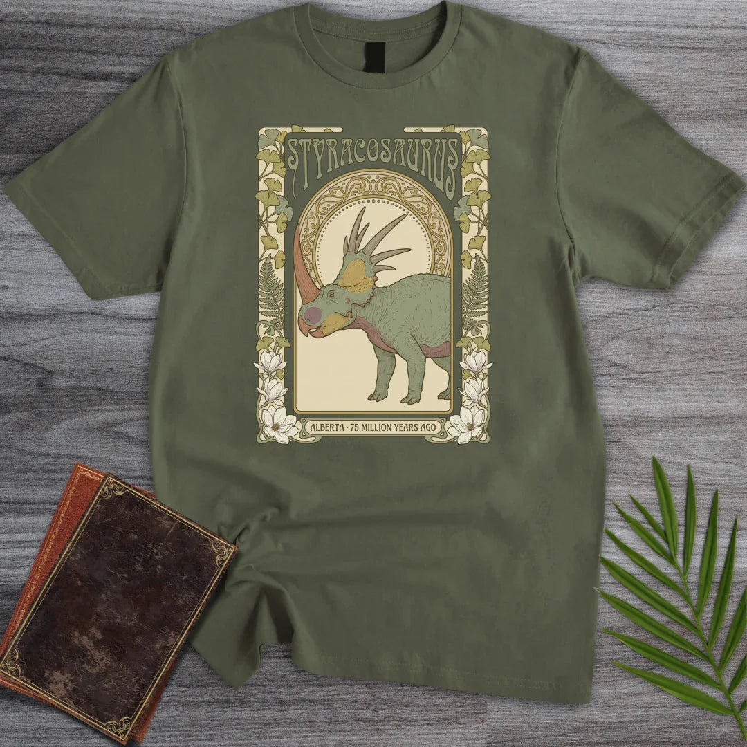 T-Shirt Military Green / S Ginkgo Crown Styracosaurus T-Shirt
