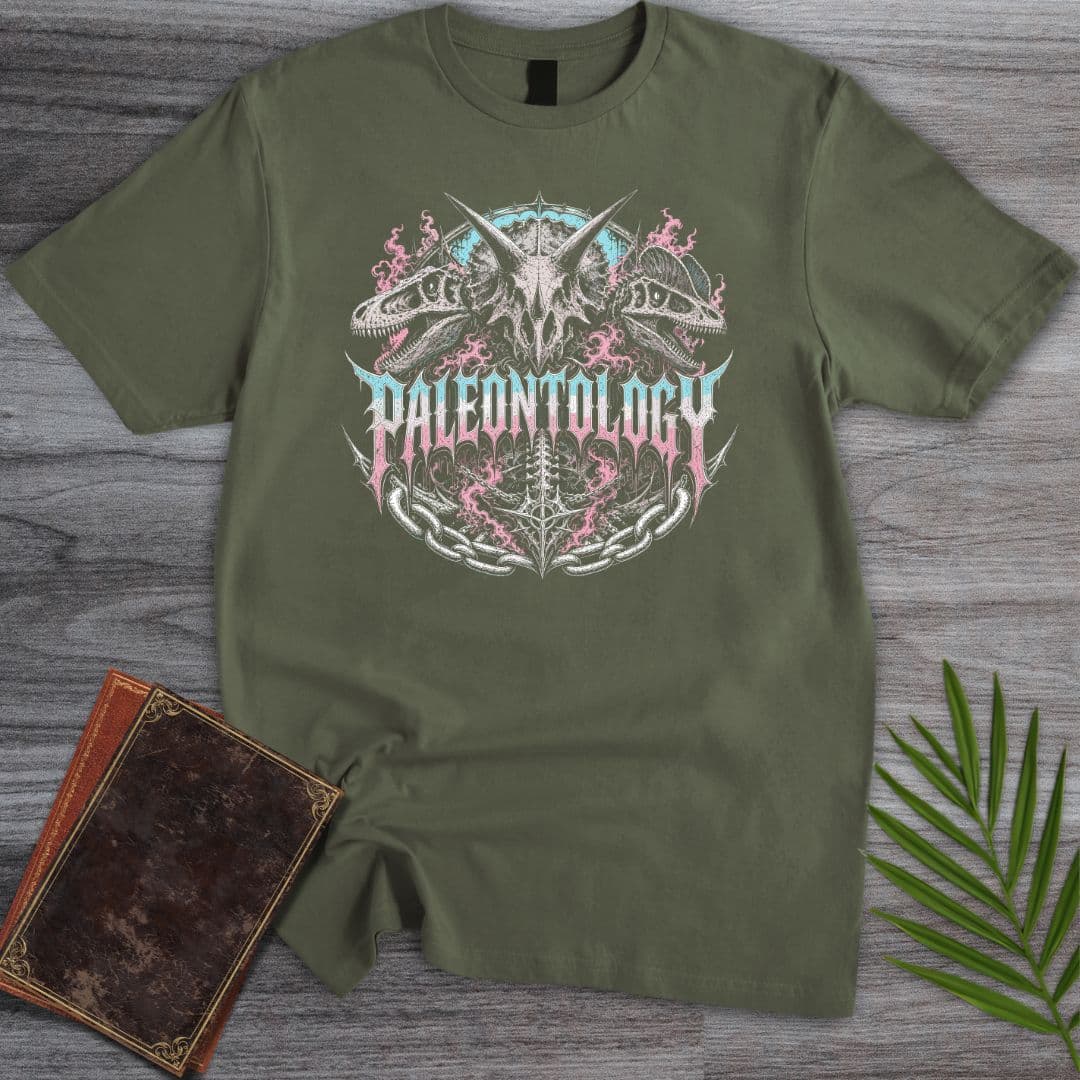 T-Shirt Military Green / S Gothic Vintage Paleontology T-Shirt