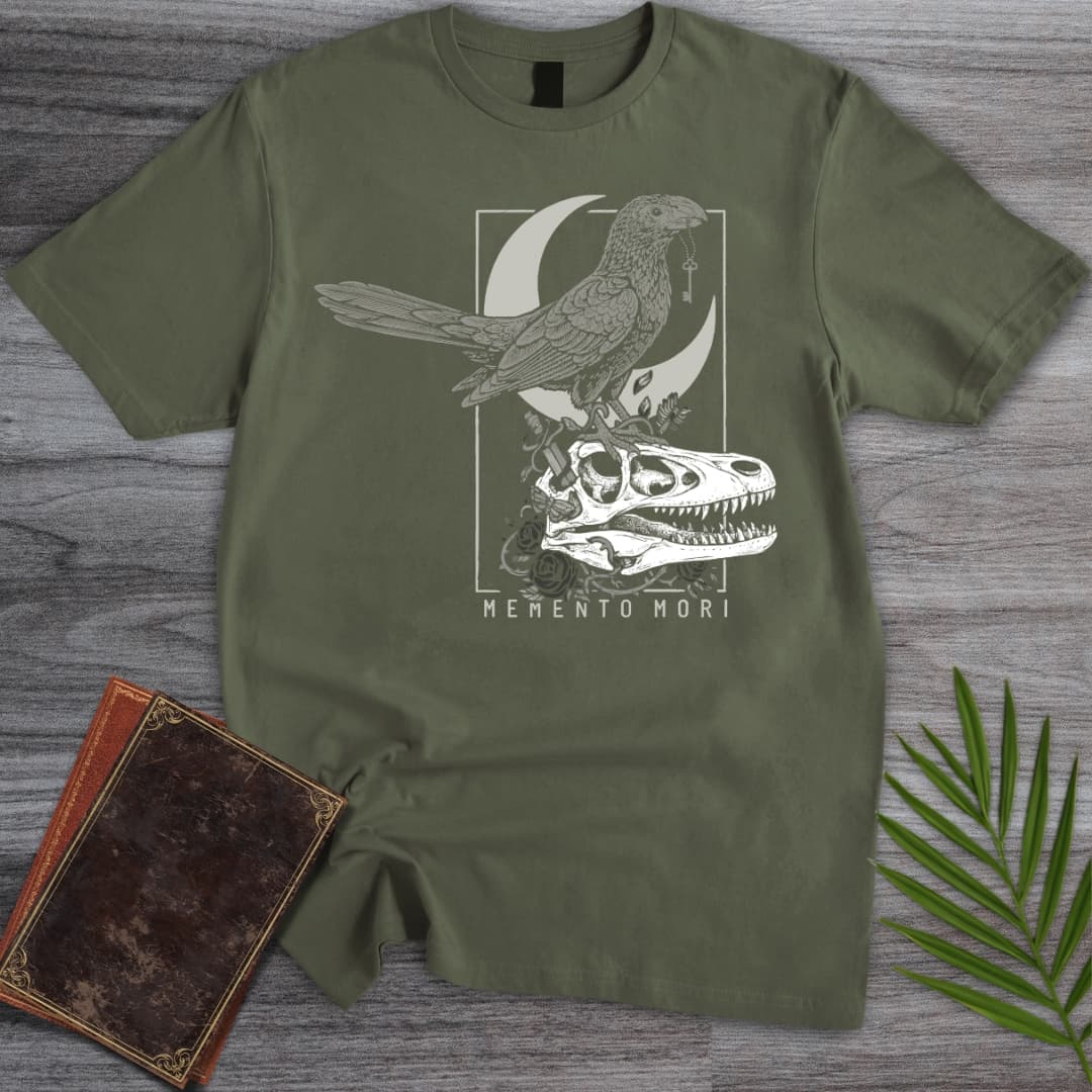 T-Shirt Military Green / S Groove-Billed Ani Memento Mori T-Shirt