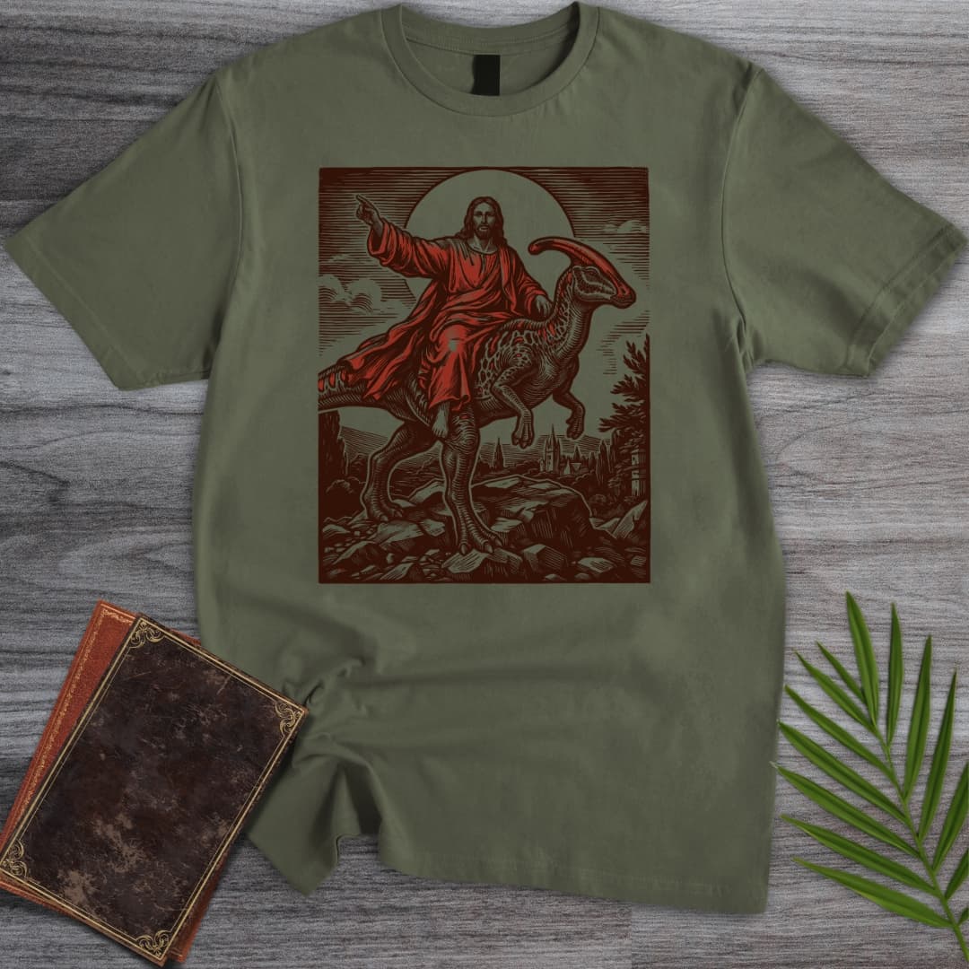 T-Shirt Military Green / S He Has Prehistorically Risen T-Shirt