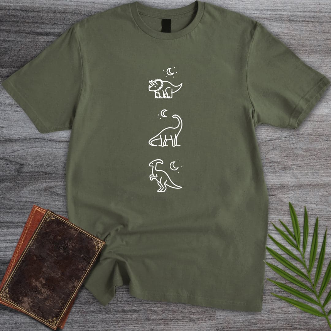 T-Shirt Military Green / S Herbivorous Dinosaur Moon T-Shirt