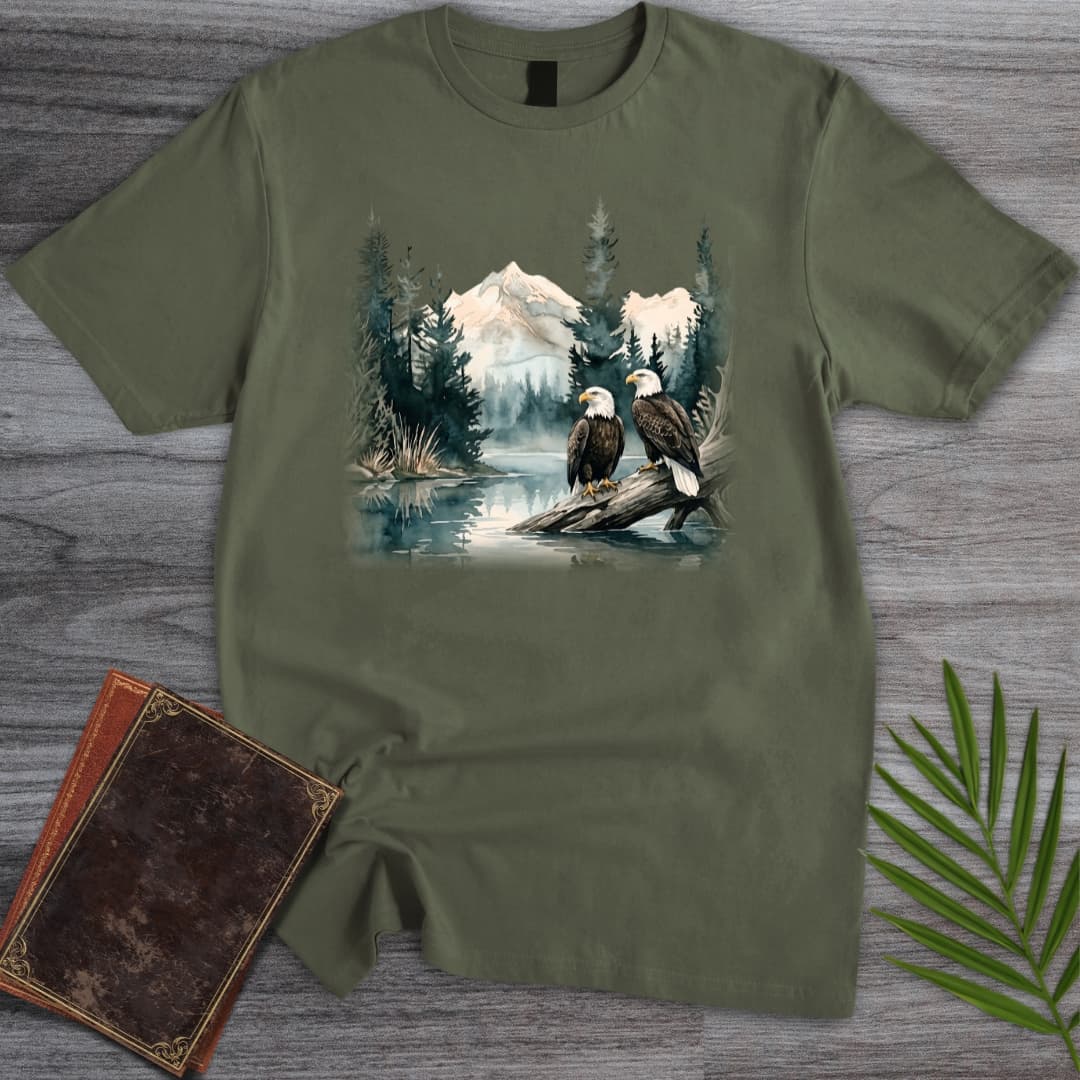 T-Shirt Military Green / S Highland Perch Eagles T-Shirt