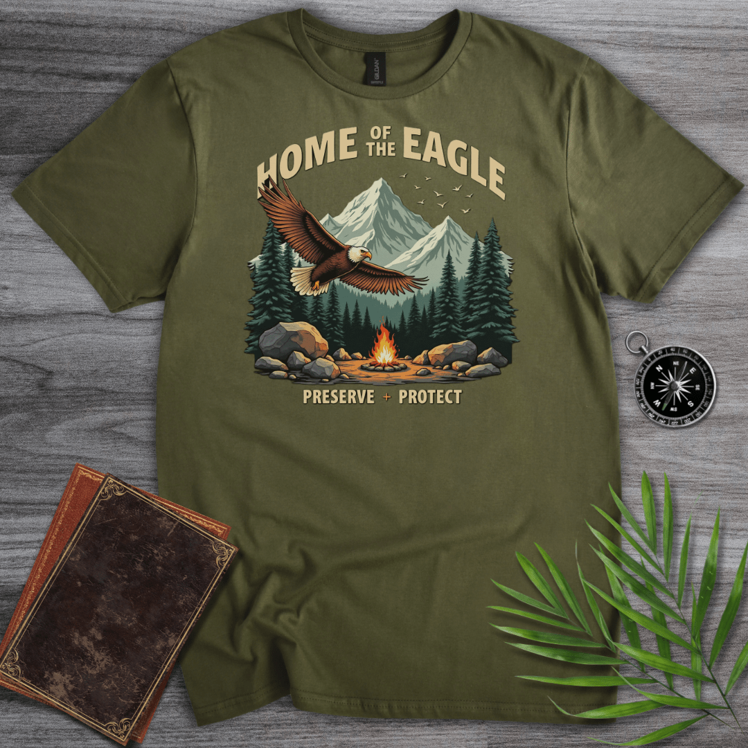 T-Shirt Military Green / S Home of the Eagle T-Shirt: Ecological Conservation