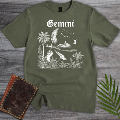 T-Shirt Military Green / S Horoscope: Gemini Microraptor T-Shirt