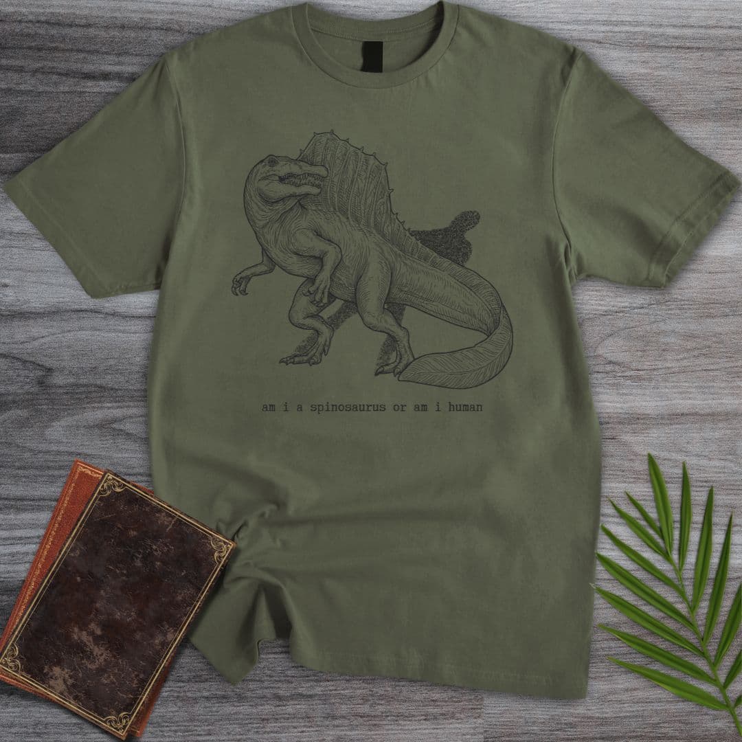 T-Shirt Military Green / S Human or Dino T-Shirt