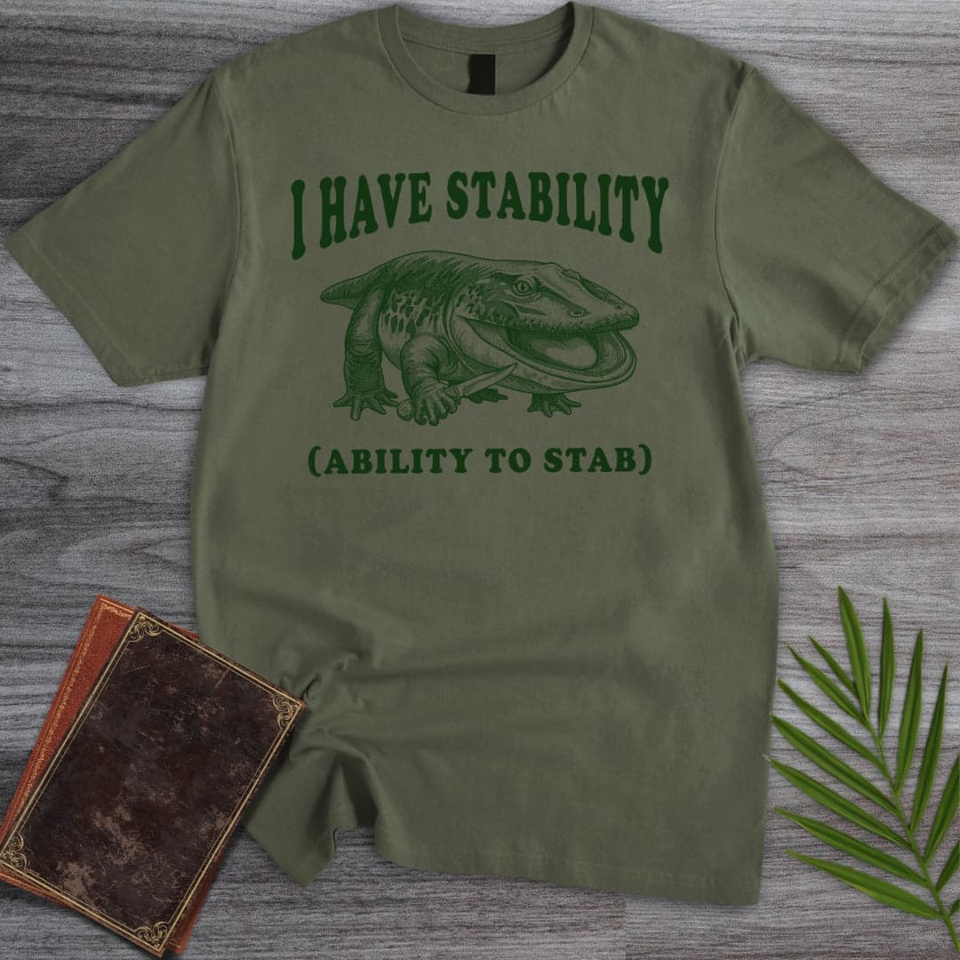 T-Shirt Military Green / S I Have Stability Stenokranio T-Shirt