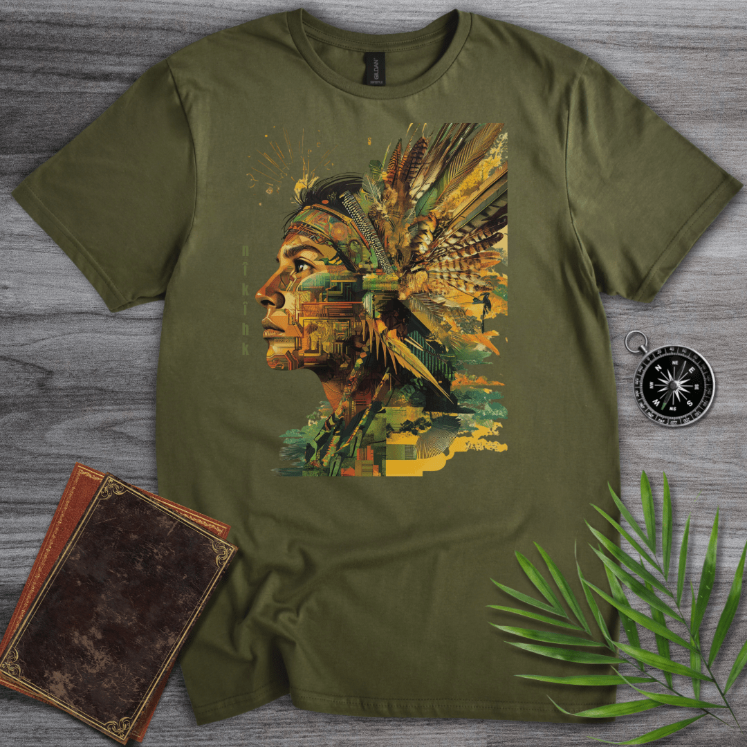 T-Shirt Military Green / S Indigenous Knowledge Graphic T-Shirt