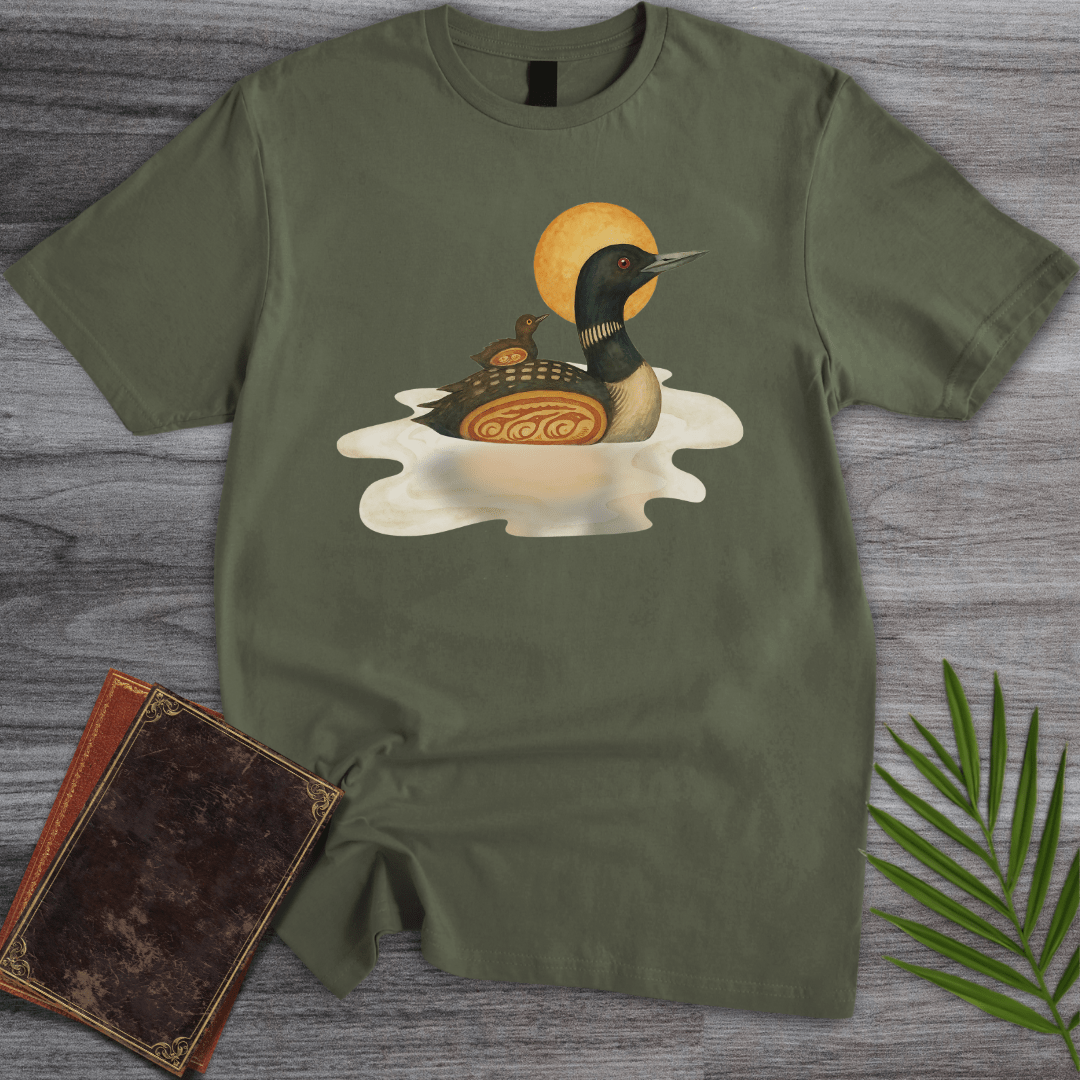 T-Shirt Military Green / S Indigenous Loon Wisdom T-Shirt