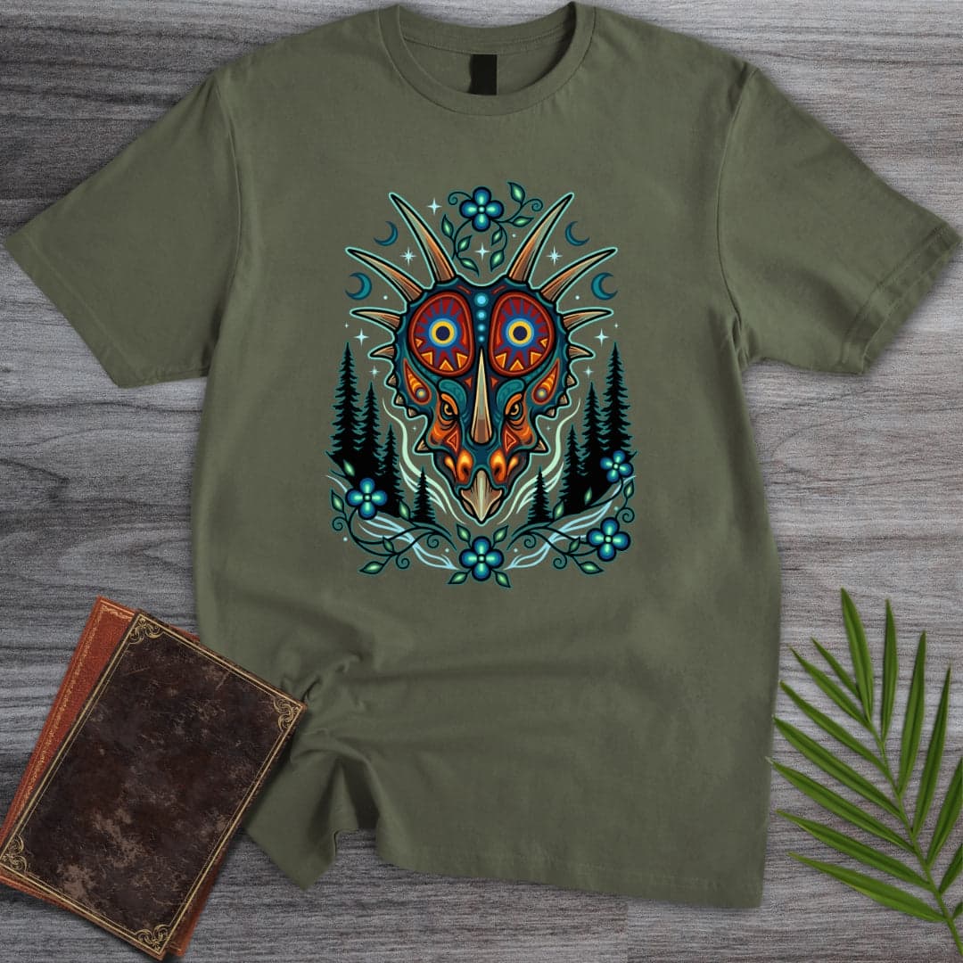 T-Shirt Military Green / S Indigenous Styracosaurus Dream T-Shirt