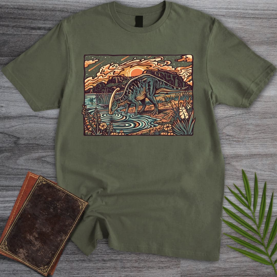 T-Shirt Military Green / S Into the Parasaurolophus Dream T-Shirt