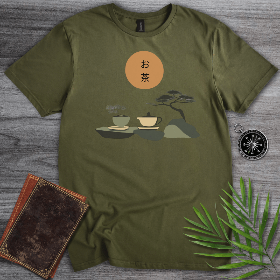 T-Shirt Military Green / S Japanese Tea Graphic T-Shirt