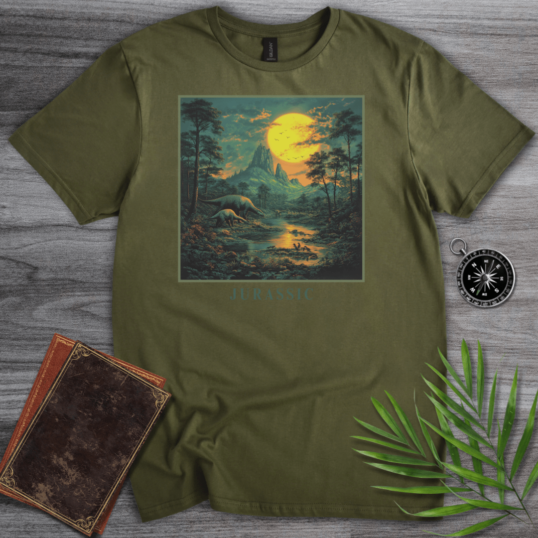 T-Shirt Military Green / S Jurassic Environment Graphic T-Shirt