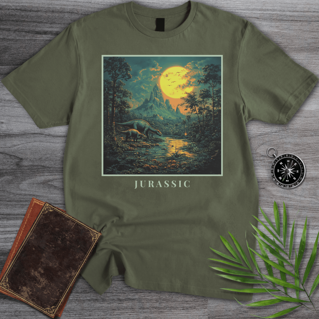 T-Shirt Military Green / S Jurassic Environment Graphic T-Shirt