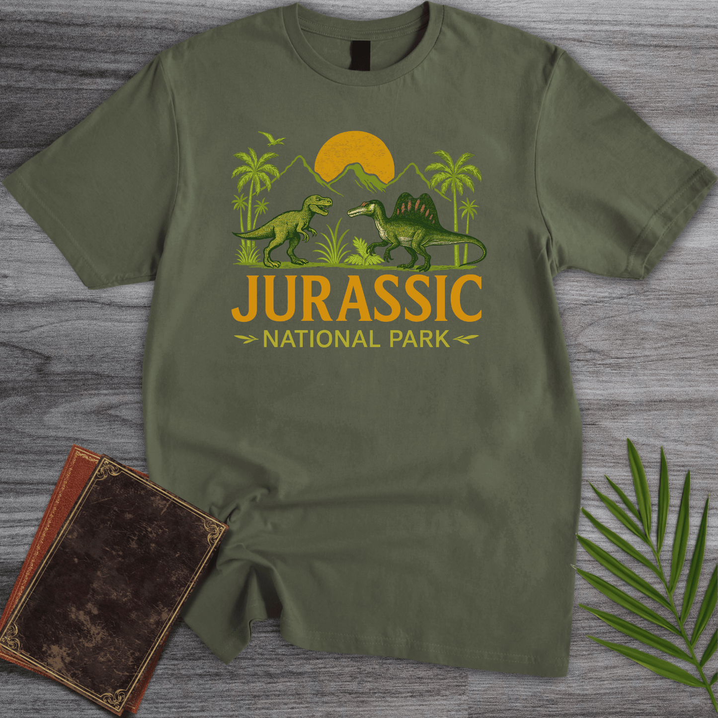 T-Shirt Military Green / S Jurassic National Park T-Shirt