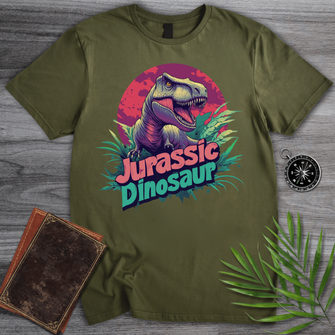 T-Shirt Military Green / S Jurassic Tyrannosaurus Rex Dinosaur T-Shirt