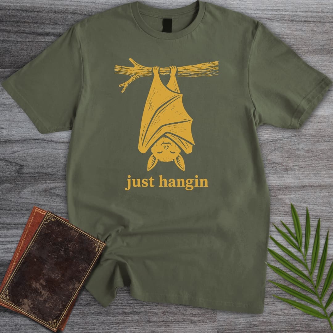 T-Shirt Military Green / S Just Hangin Bat T-Shirt