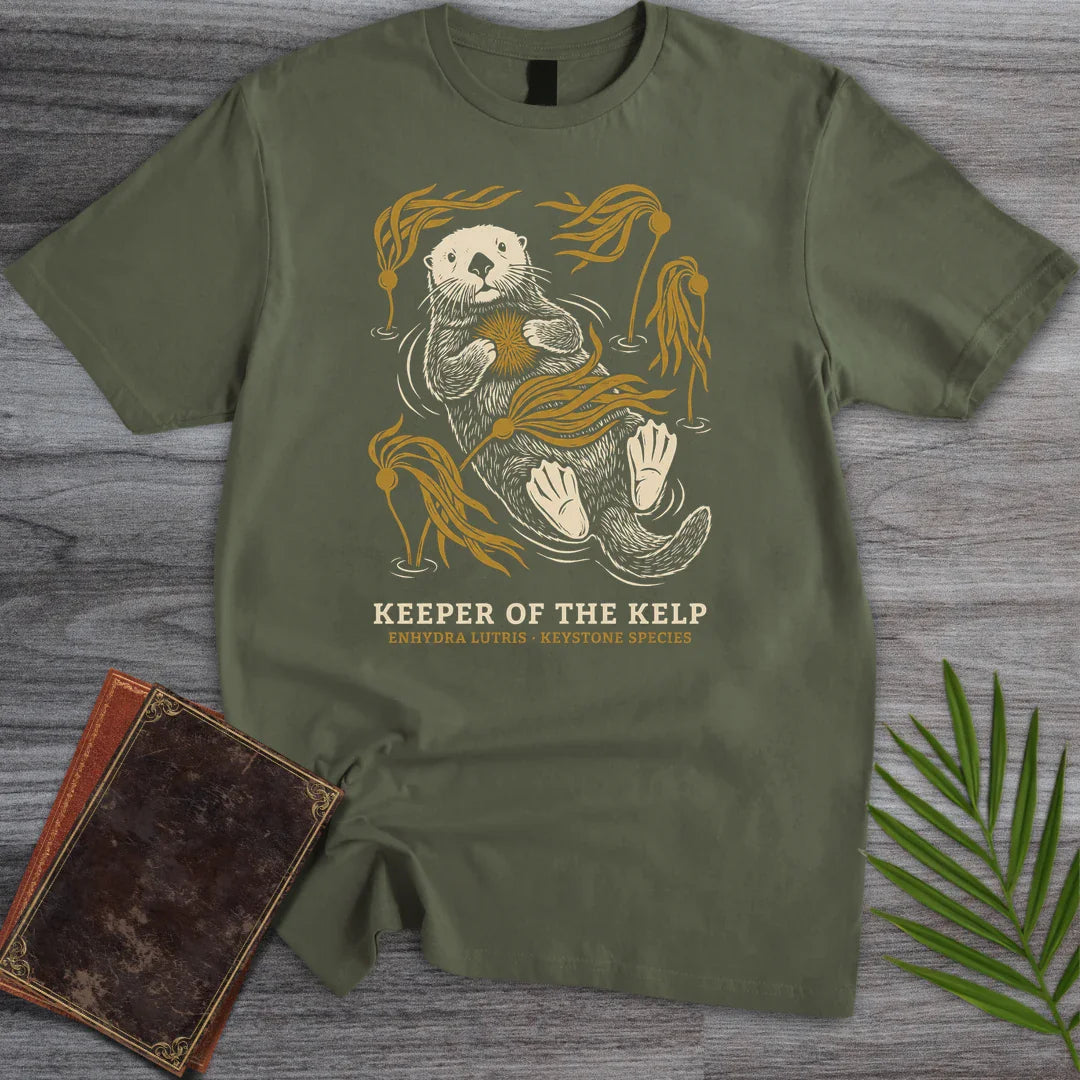 T-Shirt Military Green / S Kelp Keeper Sea Otter T-Shirt