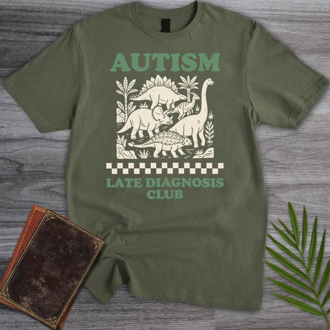 T-Shirt Military Green / S Late Diagnosis Dino Club T-Shirt