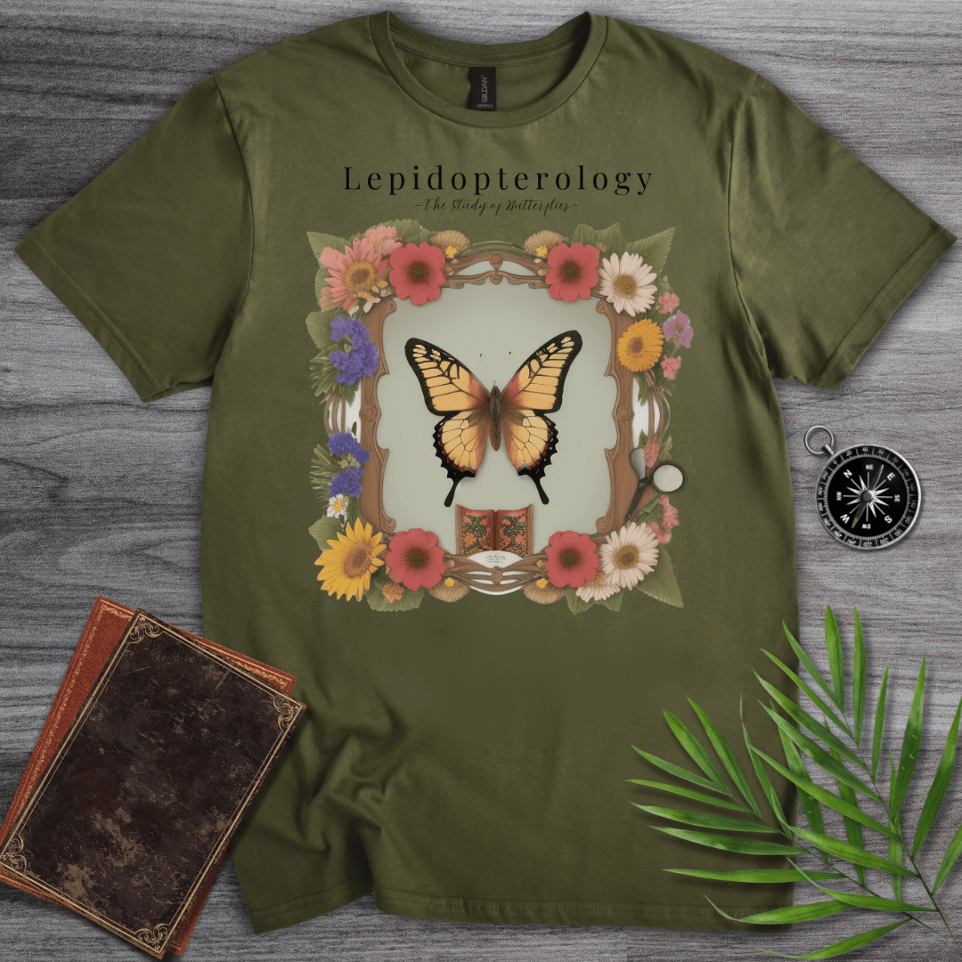 T-Shirt Military Green / S Lepidopterology Frame T-Shirt