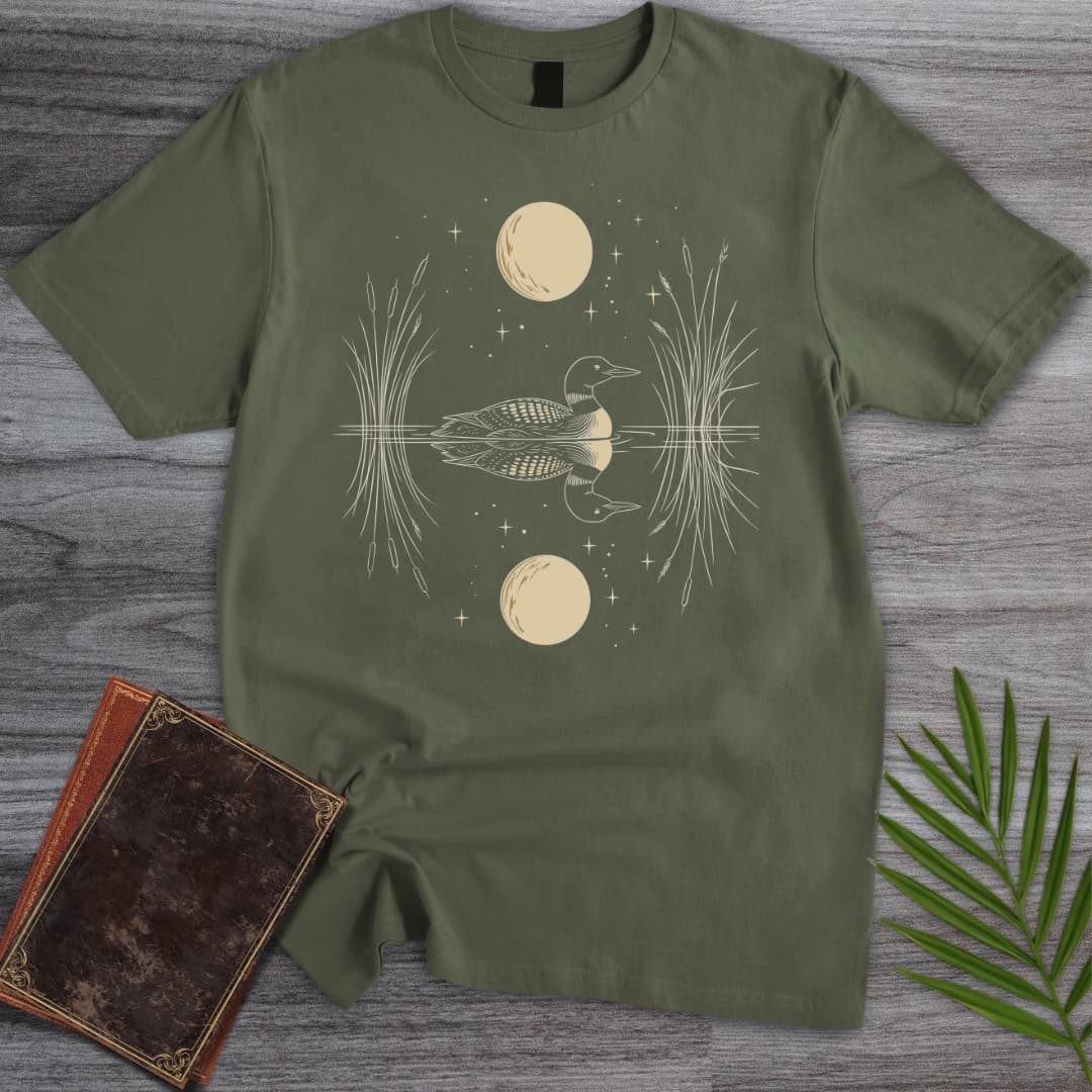 T-Shirt Military Green / S Lunar Glass Loon T-Shirt