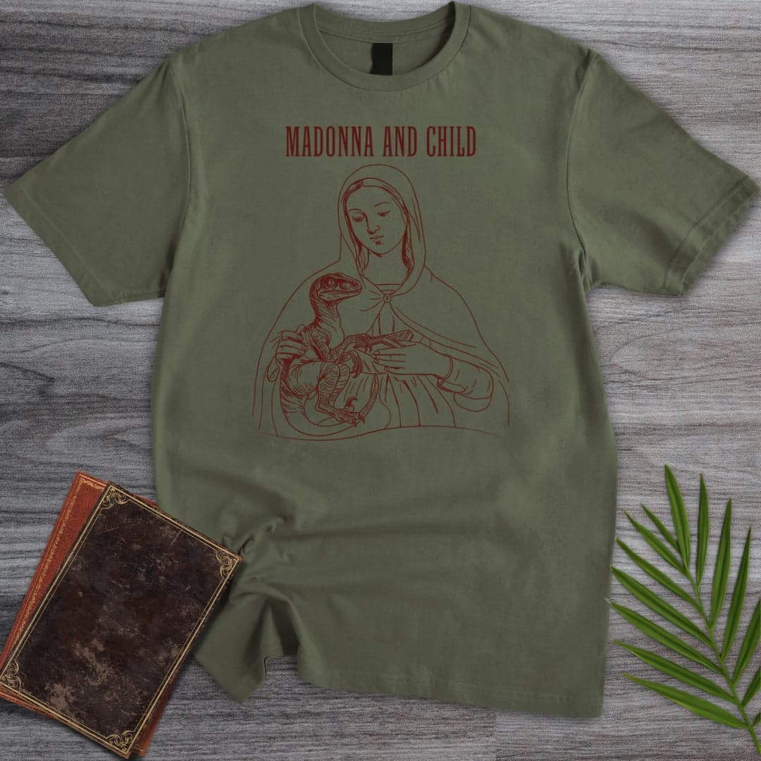 T-Shirt Military Green / S Madonna and Raptor T-Shirt