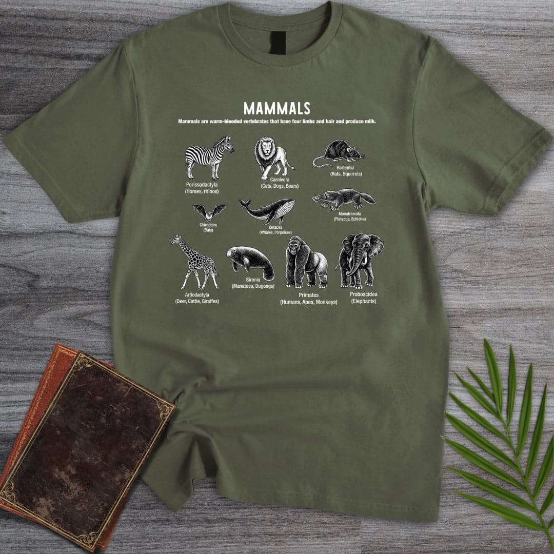 T-Shirt Military Green / S Mammals Education T-Shirt
