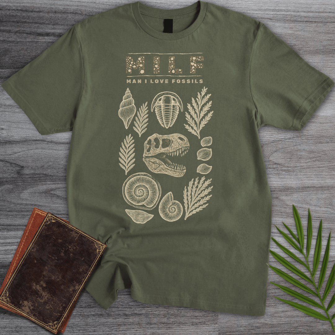 T-Shirt Military Green / S Man I Love Fossils T-Shirt
