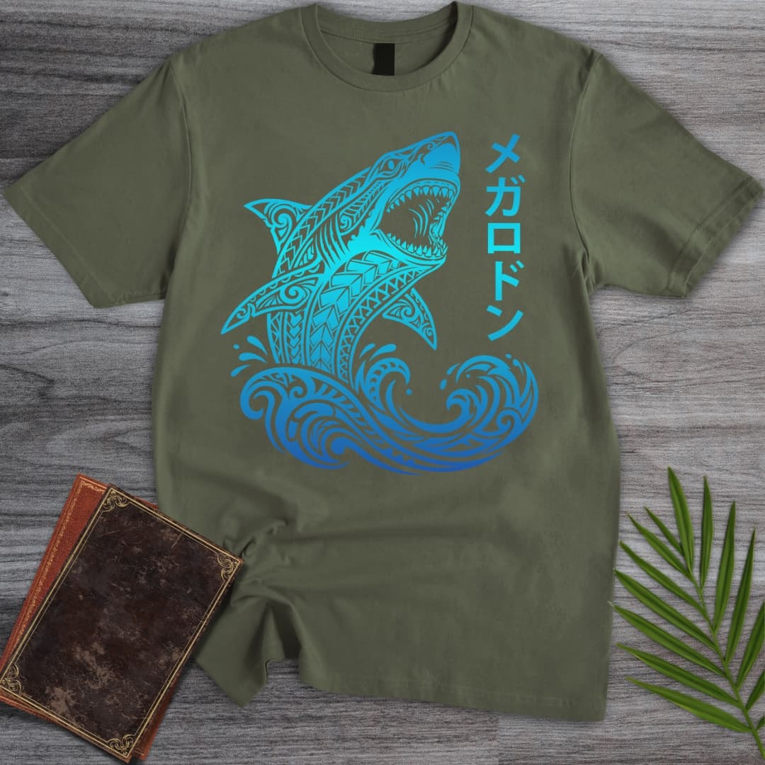 T-Shirt Military Green / S Megalodon Ocean Spirit T-Shirt
